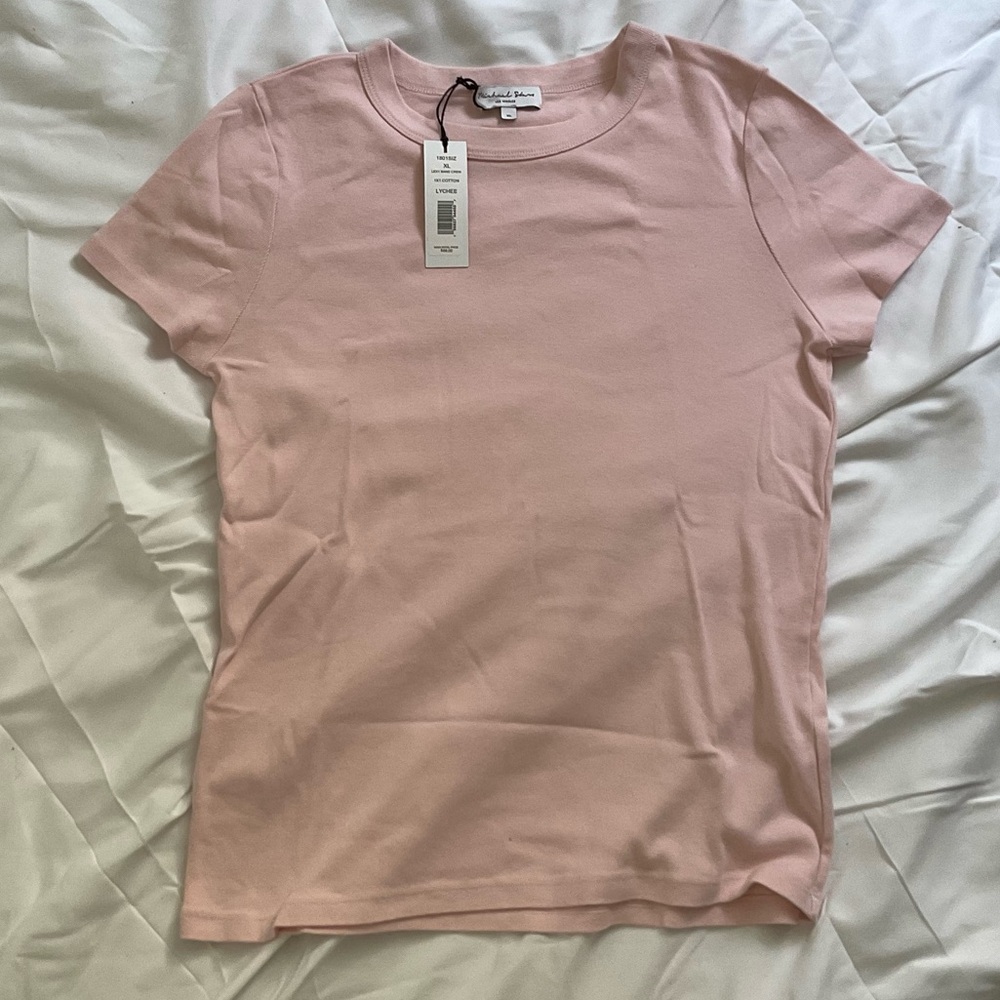 Michael Stars Pink Fitted Polo T-Shirt